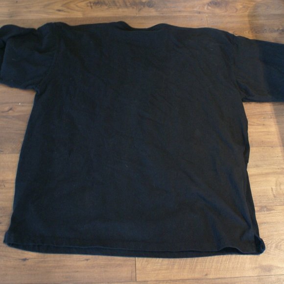 CUBE T-Shirt Men's Size 3XL Black Short Sleeves Crew Neck Blue White Graphic - Picture 3 of 4